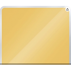 Sponsored Advertising - Leitz Magnetic Glass Whiteboard, 450 x 450, Cozy, Yellow, 70440019