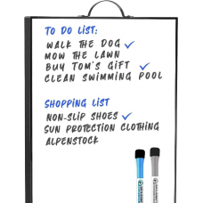 ANLIOTE Small Dry Erase Whiteboard 40 x 30 cm, Magnetic Surface and Aluminum Frame for Wall Mounting. Mini T...