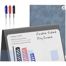 NEWYES Portable Erasable Whiteboard Whiteboards with 3 Color Pen, Reused Books Memo Board Suitable for...