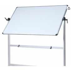 VIZ-PRO Double Sided Magnetic Swivel Mobile Whiteboard, Aluminum Frame 1100 x 750mm