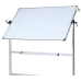 VIZ-PRO Double Sided Magnetic Swivel Mobile Whiteboard, Aluminum Frame 1100 x 750mm