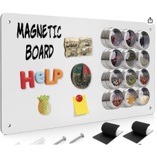 Raweao Magnetic Whiteboard, Magnetic Screw Board, Wall-Mounted Magnetic Board for Kitchen, Stainless Steel Magnetic Boards...
