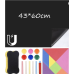 Jissta Magnetic Blackboard 60 * 45CM, Blackboard Sticker Self-Adhesive Wall Chalk Board Wall Slate Blackboard, R...