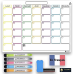 Magnetic Whiteboard Organizer Monthly Memo Erasable Slate for Fridge Kitchen, 5 Magnetic Markers and 1 Eraser,...