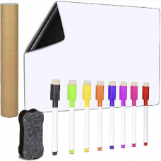 MOKIU Magnetic Board Fridge Magnetic Whiteboard Erasable Plan Board Magnet Meal Planning Fridge Read...