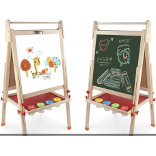 kramow Children's Easel, Double-Sided Children's Board, Magnetic Wooden Black and White Board with Accessories, Educational Toy...