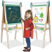 Siairo Height-adjustable wooden children's game board - Double-sided white easel - With paper roll - Chi...