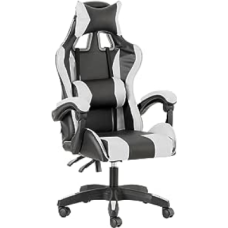 Baroni Home Gaming Chair, Ergonomic Gaming Chase Office Chair with Comfortable Adjustable Backrest, Headrest and ...