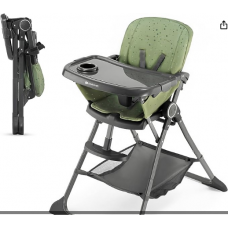 Kinderkraft FOLDEE Baby High Chair Ergonomic, Comfortable, Reclining, Foldable, Backrest Adjustment, Footrest,...