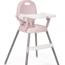 MS 2081 - Baby high chair convertible into booster and chair - Spoon 3 in 1 folding high chair, Pink