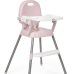 MS 2081 - Baby high chair convertible into booster and chair - Spoon 3 in 1 folding high chair, Pink