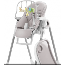 Sweety Fox Scalable Baby High Chair, Foldable and Adjustable, Easy Cleaning - Reclining into a baby lounger with J...