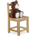 Relaxdays Bamboo children's chair RUSTICO nature children's room wood for girls and boys HxWxD: 50 x 28.5 x 28 cm, nature