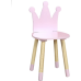 HOME DECO KIDS HD6922 Pink Crown Chair Children's Bedroom Furniture Decoration, Wood-PIN, 28 x 27 x 54